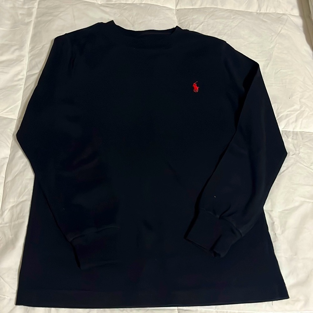 Boys Long Sleeve Polo Ralph Lauren Crew Neck Shirt Size 7